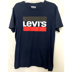 Levi's Big Graphic Logo Navy T-Shirt 100% Cotton Men's Size M